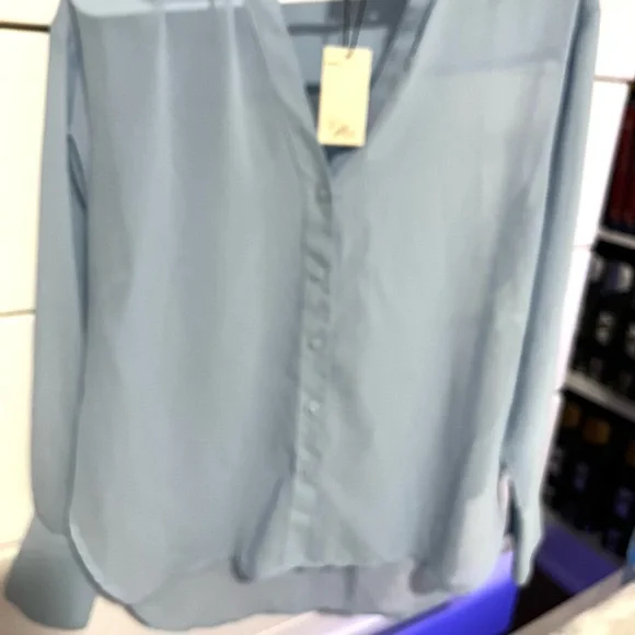 Forever 21 Tops Forever Light Blue Mens Casual Button Down